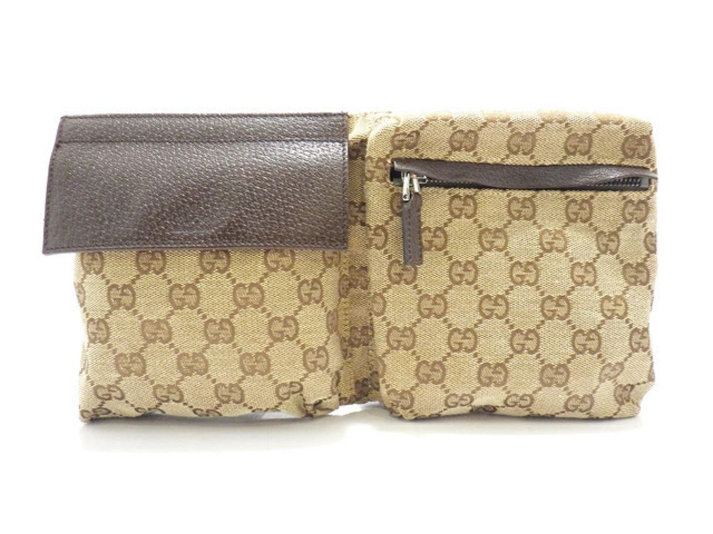 Gucci Bag Waist Crossbody Bum Canvas Embossed